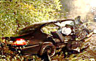 Unfall auf Waldweg