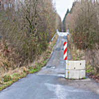 Straenverengung als LKW - Bremse